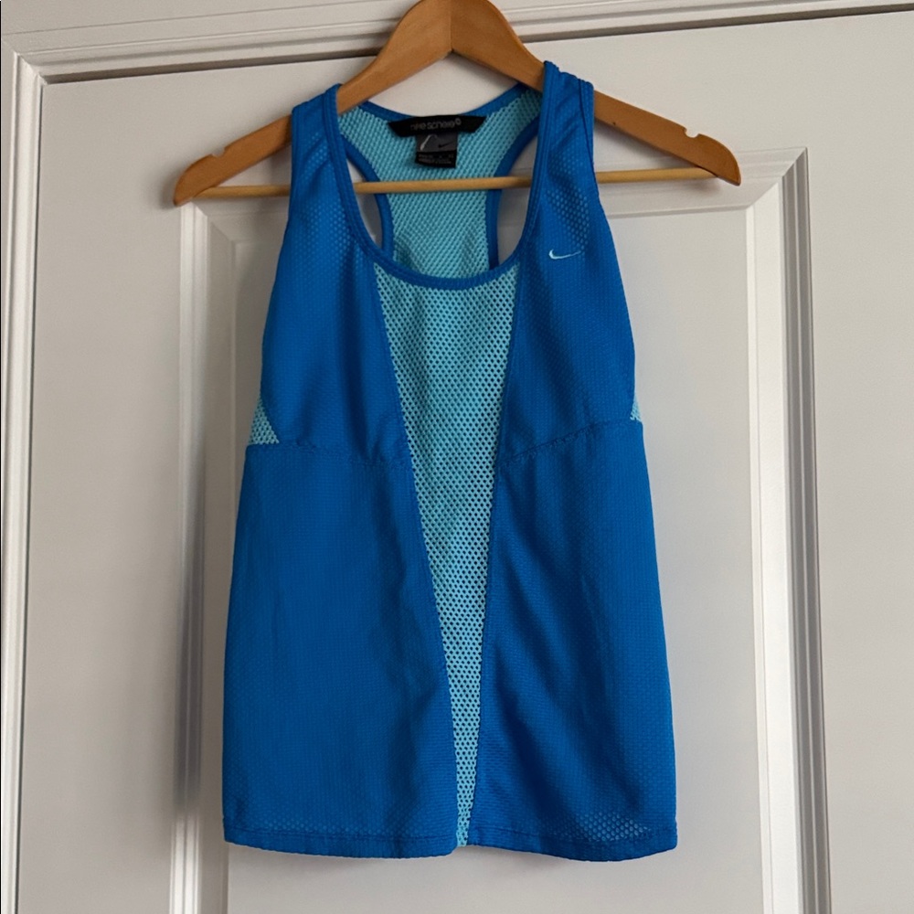 Nike Vibrant Blue Mesh Tank Top